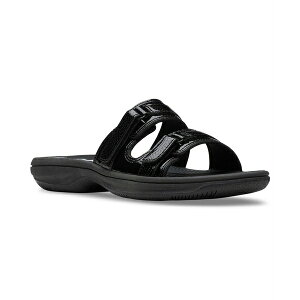 N[NX fB[X T_ V[Y Women's Cloudsteppers Breeze Piper Comfort Slide Sandals Black Patent