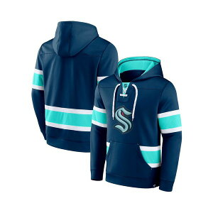 t@ieBNX Y p[J[EXEFbgVc AE^[ Men's Deep Sea Blue Seattle Kraken Powerplay Warrior Pullover Hoodie Deep Sea Blue