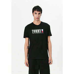 トミーヒルフィガー メンズ サンダル シューズ DNA FLAG TEE - Print T-shirt - black