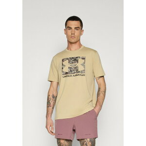 A_[A[}[ Y T_ V[Y ABC CAMO BOXED LOGO - Print T-shirt - field khaki/timberwolf taupe