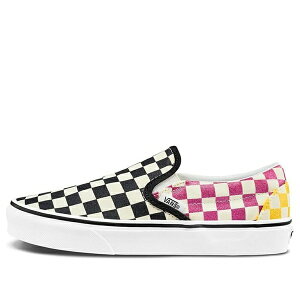 Vans �o���Y �����Y �X�j�[�J�[ �yVans Classic Slip-On 'Glitter Check - Multi' VN0A4U381HP�z �T�C�Y US_M_4