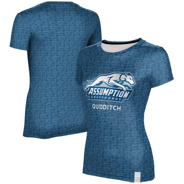 【初回限定お試し価格】プロスフィア レディース Tシャツ トップス Assumption Greyhounds ProSphere Women's Quidditch Logo TShirt Blue