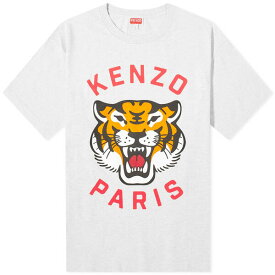 ケンゾー メンズ Tシャツ トップス Kenzo Lucky Tiger Oversized Tee Grey