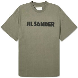 ジル・サンダー メンズ Tシャツ トップス Jil Sander Logo T-Shirt Green