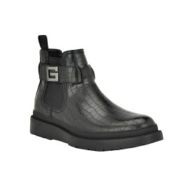 ゲス メンズ ブーツ シューズ Men's Carpus Ornamented Low Shaft Fashion Boots Black Croco