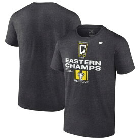 ファナティクス メンズ Tシャツ トップス Columbus Crew Fanatics Branded 2023 MLS Eastern Conference Champions Locker Room TShirt Heather Charcoal