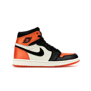 Jordan �W���[�_�� ���f�B�[�X �X�j�[�J�[ �yJordan 1 Retro High OG Satin Shattered Backboard (Women's)�z �T�C�Y US_W_11.5 Black/Black-Starfish-Sail