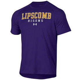 アンダーアーマー メンズ Tシャツ トップス Lipscomb Bisons Under Armour Tech Performance TShirt Purple