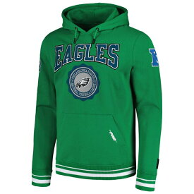 プロスタンダード メンズ パーカー・スウェットシャツ アウター Philadelphia Eagles Pro Standard Crest Emblem Pullover Hoodie Kelly Green