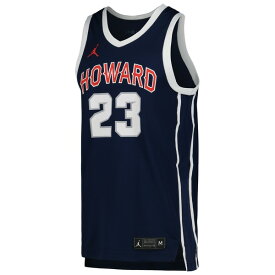 ジョーダン メンズ ユニフォーム トップス Michael Jordan Howard University Bisons Jordan Brand Replica Basketball Jersey Navy