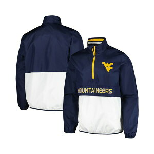 �J�[���o���N�X �����Y T�V���c �g�b�v�X Men's Navy West Virginia Mountaineers CornermanHalf-Zip Top Navy