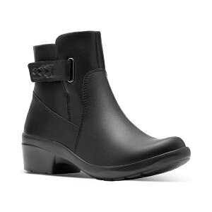 N[NX fB[X T_ V[Y Collection Women's Angie Serena Wedge Booties Black Leather