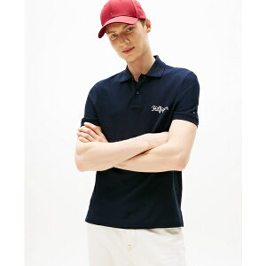 g~[ qtBK[ Y Vc gbvX Men's Regular-Fit Logo Script Polo Shirt Desert Sky