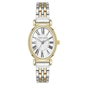 ANC fB[X rv ANZT[ Women's Quartz Oval Roman Numeral Two-Tone Metal Alloy Watch, 25mm Silver-Tone, Gold-Tone