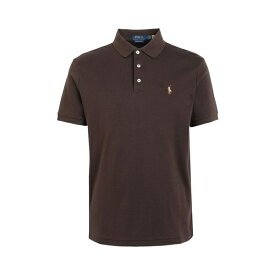 【送料無料】 ラルフローレン メンズ ポロシャツ トップス CUSTOM SLIM FIT SOFT COTTON POLO SHIRT Dark brown