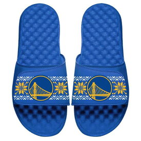 アイスライド メンズ サンダル シューズ Golden State Warriors ISlide Ugly Sweater Slide Sandals Royal