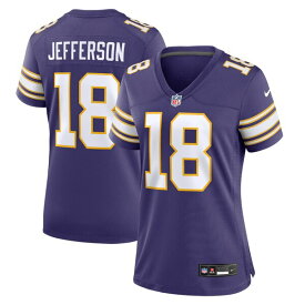 ナイキ レディース ユニフォーム トップス Justin Jefferson Minnesota Vikings Nike Women's Player Jersey Purple