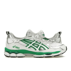 ASICS �A�V�b�N�X �����Y �X�j�[�J�[ �yASICS Gel-NYC Hidden NY�z �T�C�Y US_M_14 White/Green-Metallic Silver