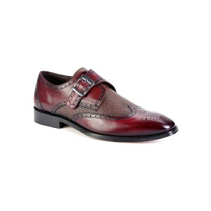 A\j[ BA Y hXV[Y V[Y Men's Delano I Single Monk Strap Dress Shoes Burnished Oxblood