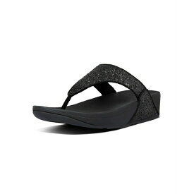 フィットフロップ レディース サンダル シューズ Women's Lulu Glitter Toe-Thongs Sandal Black Glitter