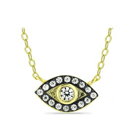 ジャニ ベルニーニ レディース ネックレス・チョーカー・ペンダントトップ アクセサリー Cubic Zirconia with Black Rhodium Evil Eye Pendant, 18K Gold over Silver Gold Over Silver