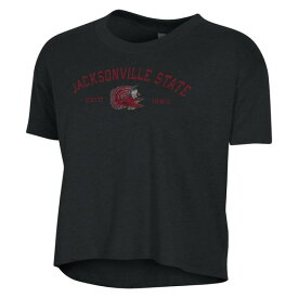 オルタナティヴ アパレル レディース Tシャツ トップス Jacksonville State Gamecocks Alternative Apparel Women's Retro Jersey Headliner Cropped TShirt Black