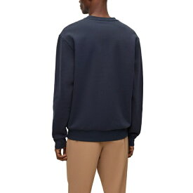 ヒューゴボス メンズ パーカー・スウェットシャツ アウター Men's B Applique Regular-Fit Sweatshirt Dark Blue