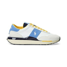 ラルフローレン メンズ スニーカー シューズ Men's Train 89 Paneled Lace-Up Sneakers White/blue/yellow