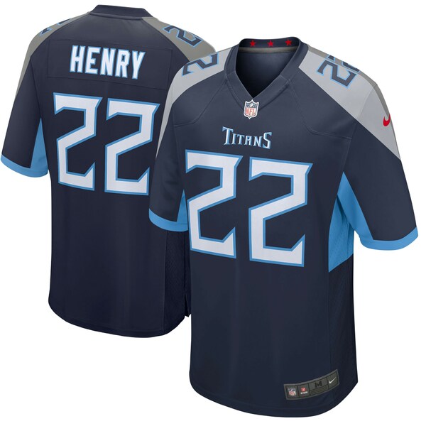 ナイキ メンズ ユニフォーム 低価格化 Navy 全商品無料サイズ交換 トップス Derrick Player Game Henry Titans Jersey Nike Tennessee 値頃