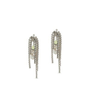 �h���X�E���@���E�m�b�e�� ���f�B�[�X �s�A�X���C�������O �A�N�Z�T���[ Strass-embellished drop earrings Silver