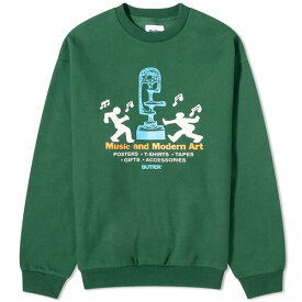 バターグッズ メンズ パーカー・スウェットシャツ アウター Butter Goods Gallery Crew Sweat Green