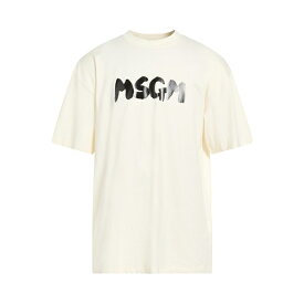 【送料無料】 エムエスジイエム メンズ Tシャツ トップス T-shirts White
