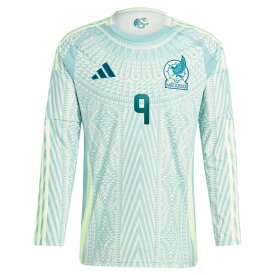 アディダス メンズ ユニフォーム トップス Raul Jimenez Mexico National Team adidas 2024 Away Replica Player Long Sleeve Jersey Green