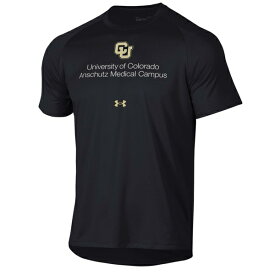 アンダーアーマー メンズ Tシャツ トップス Colorado Anschutz Medical Campus Under Armour Tech TShirt Black