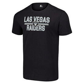 スターター メンズ Tシャツ トップス Las Vegas Raiders Starter Mesh Team Graphic TShirt Black