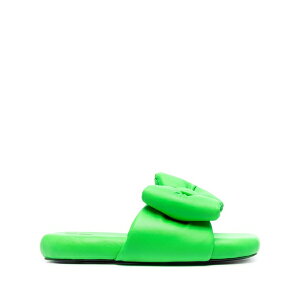 �I�t�z���C�g ���f�B�[�X �T���_�� �V���[�Y Bow-detail slippers Green