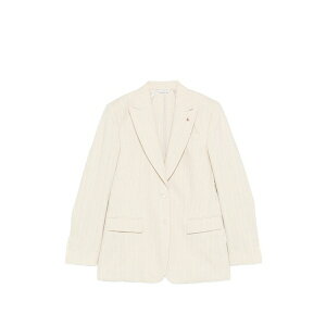 �}�j���G�� ���b�c ���f�B�[�X �W���P�b�g���u���]�� �A�E�^�[ Pinstripe-pattern peak-lapel jacket Neutrals