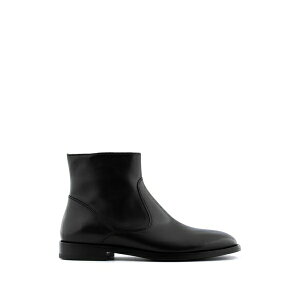 �u�b�e�� �����Y �u�[�c �V���[�Y Floyd zip leather boots Black