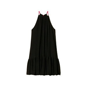 �c�C���Z�b�g ���f�B�[�X �����s�[�X �g�b�v�X Halterneck ruffled dress Black