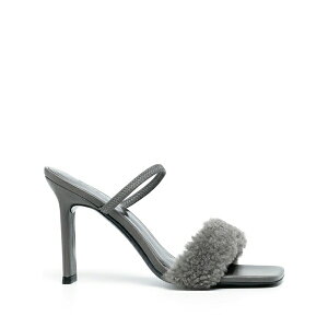�o�C�t�@�[ ���f�B�[�X �T���_�� �V���[�Y Shearling-strap open toe mules Grey