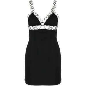 �R�y���j ���f�B�[�X �����s�[�X �g�b�v�X Chain-link mini dress Black