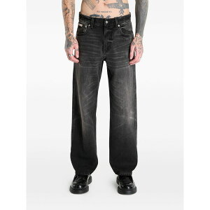 �J���o���N���C�� �����Y �f�j���p���c �{�g���X 90s straight buttoned jeans Black