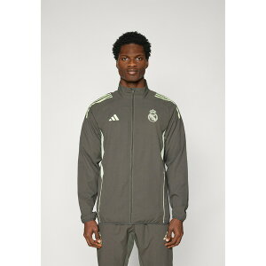 �A�f�B�_�X �����Y �J�W���A���p���c �{�g���X REAL MADRID 25/26 TIRO25 COMPETITION PRESENTATION JACKET - Training jacket - utility grey