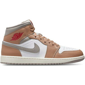Jordan W[_ Y Xj[J[ yJordan 1 Mid Rattan White College Greyz TCY US_M_17 Hemp/White/College Grey/Fire Red