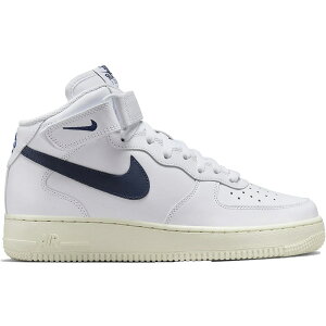 Nike �i�C�L ���f�B�[�X �X�j�[�J�[ �yNike Air Force 1 Mid '07 White Midnight Navy (Women's)�z �T�C�Y US_8.5(25.5cm) White/Coconut Milk/Metallic Gold/Midnight Navy