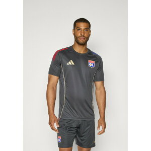 �A�f�B�_�X �����Y �J�b�g�\�[ �g�b�v�X OLYMPIQUE LYONNAIS 25/26 TIRO25 COMPETITION TRAINING JERSEY - Club wear - carbon/hazy beige