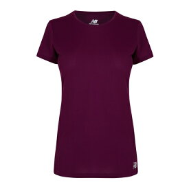 【送料無料】 ニューバランス レディース Tシャツ トップス Running T Shirt Ladies Currant