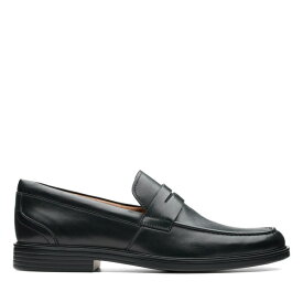 【送料無料】 クラークス メンズ ドレスシューズ シューズ Un Aldric Step Shoes Black Leather