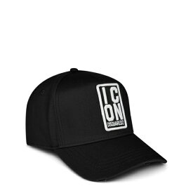 【送料無料】 ディースクエアード メンズ 帽子 アクセサリー Icon Core Baseball Cap Nero/Bianco