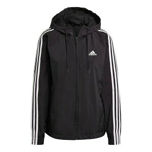 adidas AfB_X fB[X Xj[J[ y(WMNS) adidas 3-Stripes Hooded Windbreaker Jacket 'Black White' GR9602z TCY US_W_XL